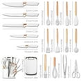 thumbnail image 2 of HEESEM 19-Piece Mini portable kit Silicone Kitchen Utensil & Knife Set - Heat-Resistant Cooking Tools Non-Stick Safe  White, 2 of 10