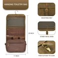 thumbnail image 2 of Neceser colgante de piel LEATHER VILLAGE Vintage Mud, 2 of 8
