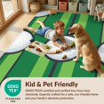 thumbnail image 4 of Design&I 5'x7' Washable Area Rug Flatweave & Daily Traffic Ready Sport With Centered Emblem And Fairway Stripe Border Golf Ball Refined for Guest Room, Lounge, Apartment, 4 of 7