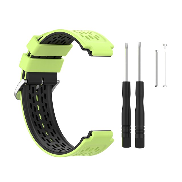 Correa de reloj Correa de reloj ajustable de silicona con reemplazo de dos colores para Garmin, Lima, Negro sidaley EL001512-08
