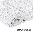 thumbnail image 4 of Injueey Alfombrilla de chenilla sin derramamiento con fuerte absorción de agua, alfombrilla de pie de baño de fibra de fácil limpieza Juegos de accesorios de baño Blanco 24*36 pulgadas, 4 of 6