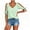 Light green, variant on Summer V-neck Women Solid Color Off Shoulder Casual Shirt Bownot Blouse Tops