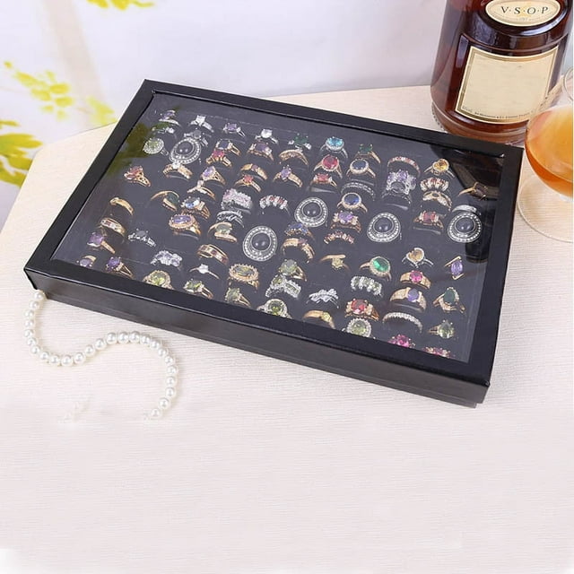 Jewelry Rings Display Tray Velvet 100 Necklace Jewelry Stand Organizer Music Jewelry Boxes for Girls Necklace Jewelry Boxes Wall Mounted Jewelry Organizer Travel Ring Holder Mini Jewelry Boxes Jewelry