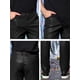 thumbnail image 5 of Pantalones de hombre Inspire Chic de imitación de cuero, ajustados, con cremallera, color negro, talla 32, 5 of 5