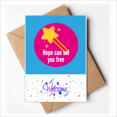 thumbnail image 1 of Hope Can Set You Free Art Deco Fashion Welcome Back Greeting Cards Envelopes Blank, 1 of 3