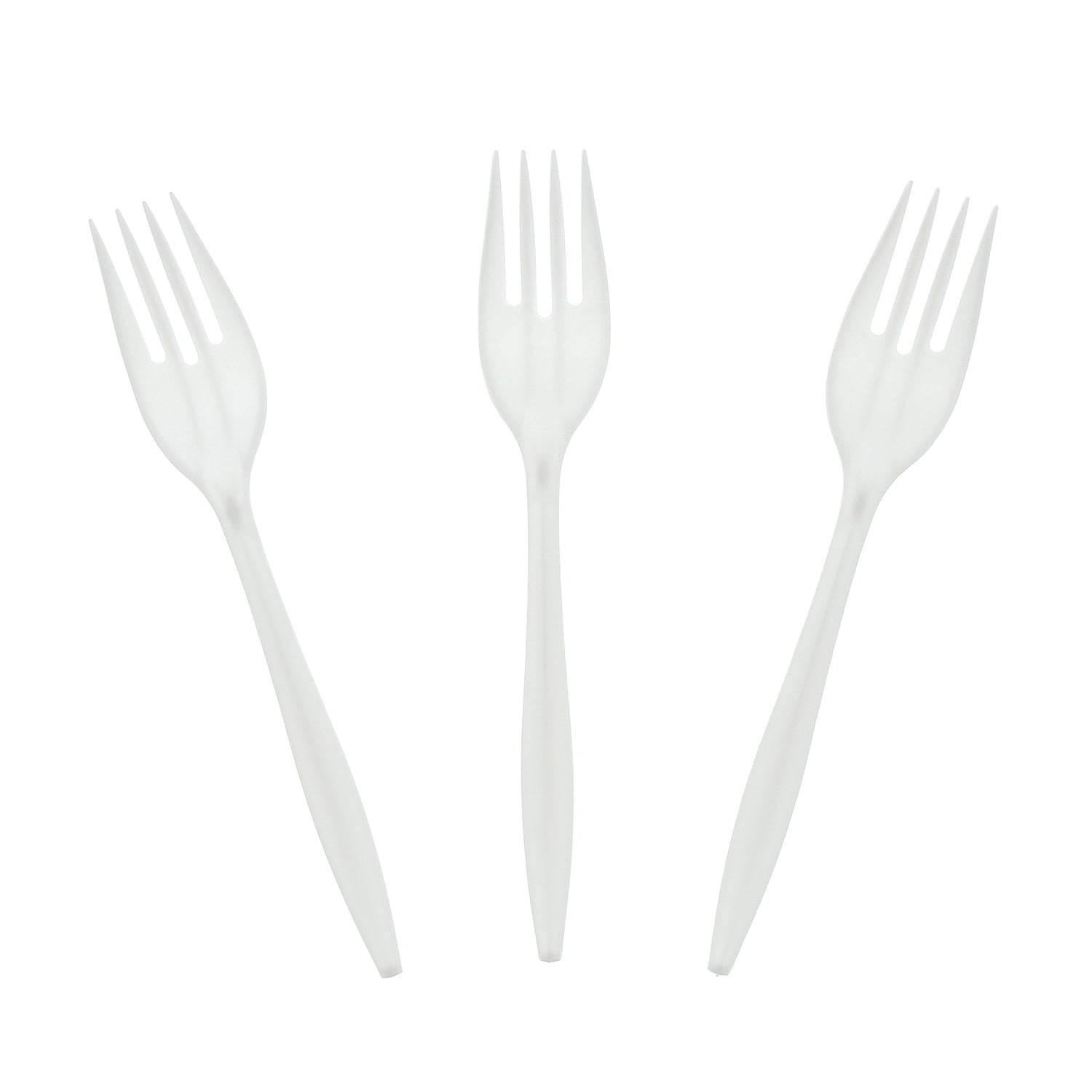 AmerCare Medium Weight Unwrapped and Disposable White Forks, Case of