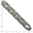 thumbnail image 5 of Stainless Steel Bracelet Men's Cubic Zirconia mm 8.75 in Brushed with CZ 8.75in, 5 of 6
