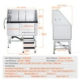 thumbnail image 2 of KFFKFF 50" Canine Hygiene Facility with Steps, Expert Grade Stainless Steel Canine Care Basin with Detergent Holder, Tap, Abundant Add-ons, Pet Bath for Big, Medium, Small Companions, 2 of 9