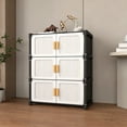 thumbnail image 5 of Door-Mounted Shoe Cabinet with Detachable Shoe Racks, Multi-Tiered Storage Shelves, Enclosed Entryway Organizer for Hallway and Living Room, 5 of 5