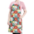 thumbnail image 5 of Pioneer Flower Floral Print Pattern Apron for Women and Men, Cotton Linen Waterproof with Pockets, Adjustable, 33x27 Inch for Kitchen, Gardening, BBQ, Salon, 5 of 6