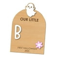 thumbnail image 3 of Kuntesetty Baby's First Halloween Footprint Plaque DIY Family Birthday Decorative Board Evil, 3 of 9
