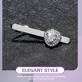 thumbnail image 4 of 3pcs Men Tie Clips Business Tie Bars Clips Bling Gemstone Necktie Tie Clips, 4 of 5