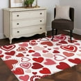 thumbnail image 4 of Love Heart Washable Area Rug 2.7 x 5 ft Polka Dots, Soft Non Slip Rugs Stain Repellent Indoor Felt Carpet for Living Dining Room Bedroom Home Office, 4 of 9