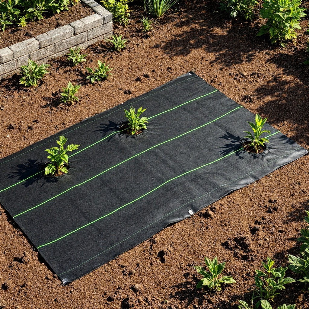 HUDSON GLOBE  3FTX 50 FT Premium 5 OZ Weed Barrier Landscape Fabric, Double Layer, Heavy Duty Weed Control Mat,  10 Set U-Staples & Plastic Peds FREE Included