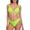 thumbnail image 1 of Sexy Tie Shoulder Bikini Set High Cut V Style Triangle Bikini Swimsuit, 1 of 6