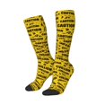 thumbnail image 2 of Womens Caution Tape Knee High Socks Comfy Thermal Boot Long Socks, 2 of 7