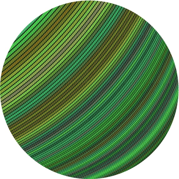 Ahgly Company Indoor Square Patterned Dark Forest Green Area Rugs, 3' Square