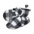 thumbnail image 4 of Hudson Baby Unisex Baby Trapper Hat, Mitten and Bootie Set, Black White Plaid, 18-24 Months, 4 of 6