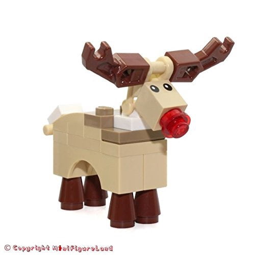 LEGO Holiday MiniFigure Animal - Reindeer (Rudolph with Red Nose) 10245 ...