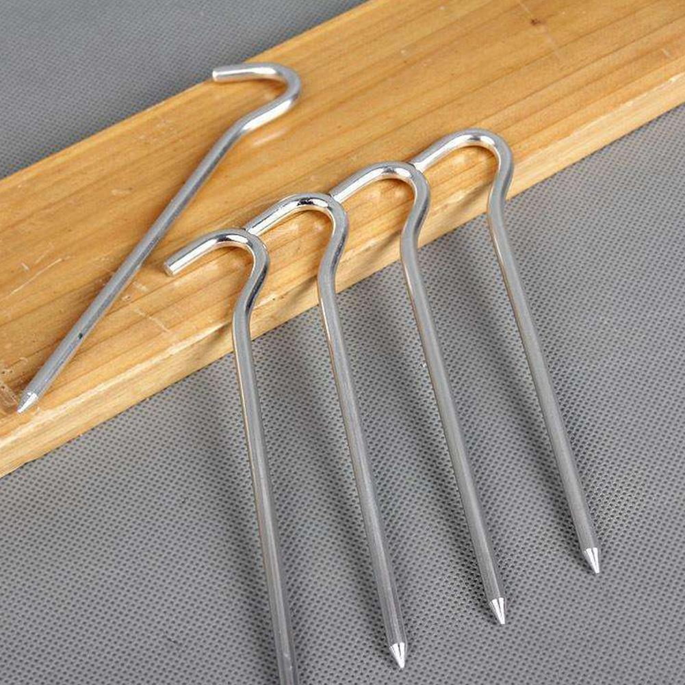 4PCS OUTDOOR CAMPING HIKING TENT NAIL PEGS ALUMINUM ALLOY STAKES ACCESSORIES FAD