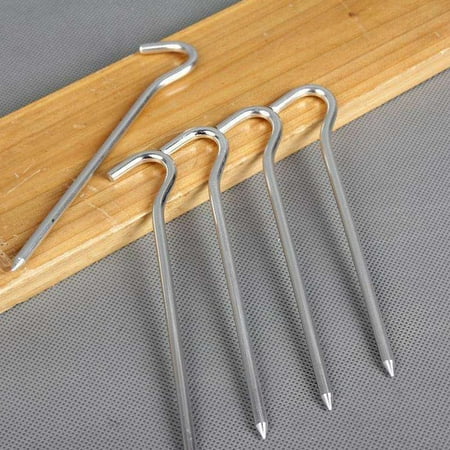 Greensen 4Pcs Tent Pegs Aluminum Alloy Nail Ground Pin Camping Tool Accesorios with 6Pcs Wind
