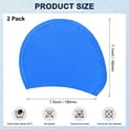 thumbnail image 3 of Uxcell Gorro de Natación de Silicona en Forma de Lágrima, Paquete de 2 para Mujeres y Hombres, Sombrero de Natación Impermeable Antideslizante [Azul Oscuro], 3 of 6