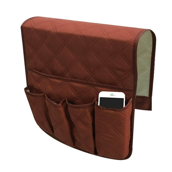Celectigo Non-Slip Armrest Organizer with 5 Pockets for Recliner Couch – Coffee