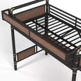 thumbnail image 3 of Bellemave Twin Loft Bed with Desk, Metal Loft Bed with Storage & Wardrobe, High Loft Bed with LED Lights & Charaging Station, Heavy Duty Metal Frame with Pegboard & Baskets for Teens Adults, Black, 3 of 13