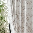 thumbnail image 4 of CURTAINKING Blackout Curtains 63 Inches Long, Printed Floral French Farmhouse Curtains for Bedroom Living Room Back Tab Thermal Insulated Window Drapes, 2 Panels Taupe, 4 of 10