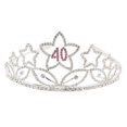 thumbnail image 3 of Rhinestone Tiara Princesa Mujeres Cumpleaños Soledad Corona de diamantes de imitación, 3 of 7
