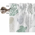 thumbnail image 5 of Kitchen Curtains Set, Green Coastal Kitchen Curtains and Valances Set, Nautical Summer Beach Coral Sea Turtle Rod Pocket Tier Curtains 24 Inch Length for Cafe/Bedroom Windows, 5 of 6