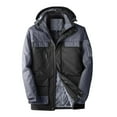 thumbnail image 1 of DPTALR Men's Detachable Cap Plus Velvet Thick Plus Size Multi-pocket Warm Cotton Coat, 1 of 8