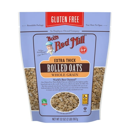 Gluten Free Oatmeal - Bob's Red Mill Gluten Free Rolled Oats, Extra Thick, 32 Ounce