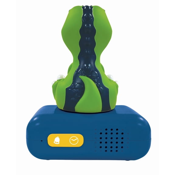 Lexibook - Dinosaur Nightlight Alarm Clock, Clock, Alarm Clock for Boys and Girls, Snooze, Colour Blue/Green