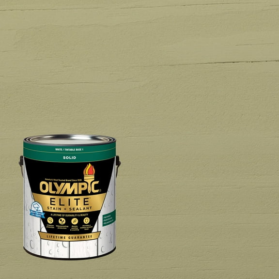 Olympic Elite 1 Gallon SC-1031 Eucalyptus Solid Advanced Exterior Stain and Sealer in One