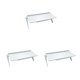 thumbnail image 4 of Wosthever Estante de pantalla Plástico portátil Fácil instalación profesional Distintivo Estante de almacenamiento de larga vida útil Blanco Blanco Pequeño 3Conjunto, 4 of 6