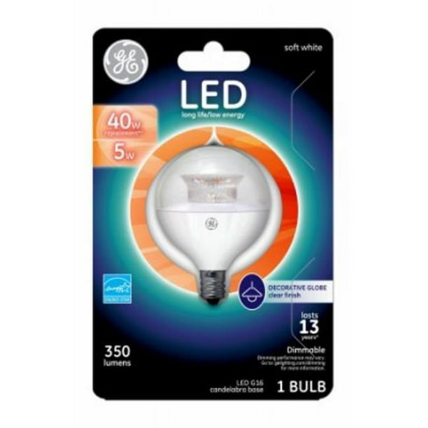 G E Lighting 224132 5 Watts G16 LED Ampoule - Blanc Doux