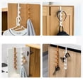 thumbnail image 3 of Bedroom Door Hanger Clothes Plastic Portable Home Storage Organization Hooks Hanging Rack Over Door Purse Holder For Bags Rails, 3 of 9
