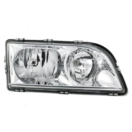 Volvo Headlight - Passengers Headlight Headlamp with Chrome Bezel Replacement for Volvo 308652684