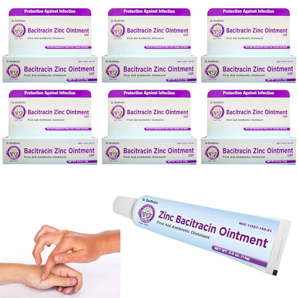 6 X Bacitracin Zinc Ointment First Aid Antibiotic 0.5 Oz 14 g Cream ...