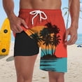 thumbnail image 2 of CHENge Men's Board Shorts Long Breathable Tropical Print Quick-Dry Spring Break Swim Trunks with Soft Mesh Lining Stretch Fabric Beach Shorts Bathing Suits, 2 of 5