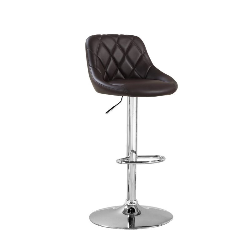 Furniture of America Callham Tufted Adjustable Leather Bar Stool