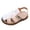 White, variant on Puntoco Toddler Kid Boy Girl Closed Toe Casual Sandal Soft Rubber Sole Princess Solid Color Breathable Flat Shoes Kids Shoes Clearance