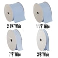 thumbnail image 2 of 6 Pack Threadart Grosgrain Ribbon Rolls - 10 yd rolls - 4 Widths 25 Colors - Solid Colors Ribbed Pattern - For Bows, Decorations, Hair Clips, and More - 3/8" (0.38") width - Baby Blue 333, 2 of 9