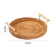 thumbnail image 3 of Cesta de almacenamiento de mimbre redonda tejida Bandeja para servir bocadillos de frutas con asa (M) Likrtyny Libre de BPA, 3 of 4