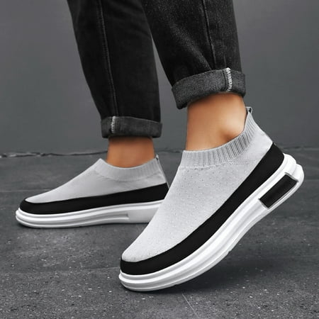 

dyfzdhu casual shoes for men thick sole breathable non slip cloth shoes single shoes comfortable
