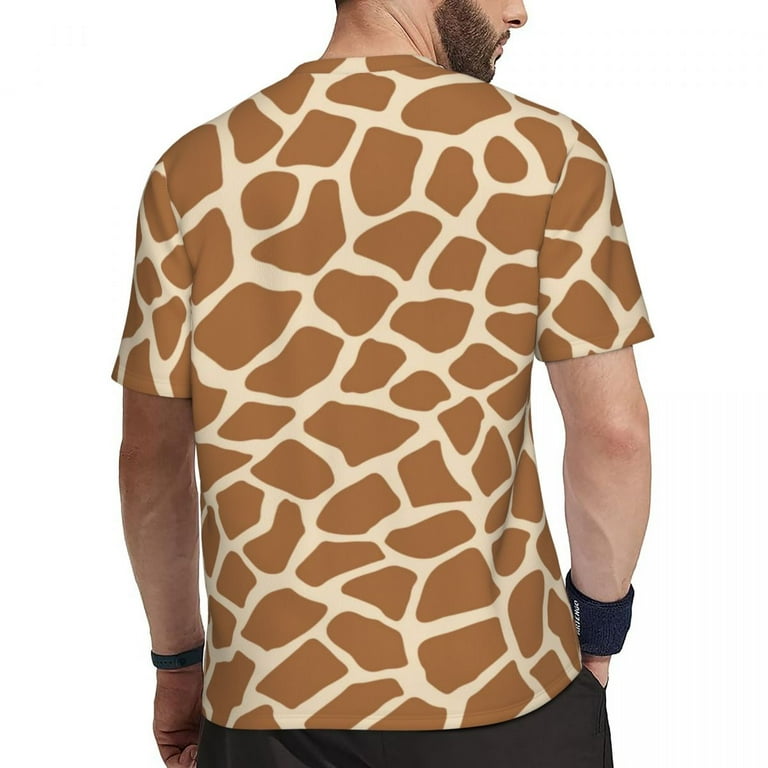 T Shirt For Men Gym Giraffe Animal Print T-Shirts Trending Animal