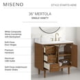 thumbnail image 6 of Miseno MN252V36WLD Mertola 36" Free Standing Single Basin Vanity Set - Walnut Drift, 6 of 7
