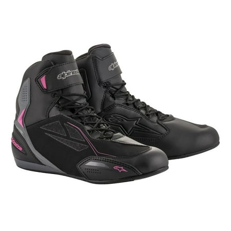 Alpinestars 2019 Womens Stella Faster-3 Drystar Riding Shoes - Black/Fuchsia - (Best Casual Shoes For Motorcycle Riding)