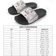 thumbnail image 2 of GZHJMY Stylish Slides for Women Men, Black and White Flower Bush Soft Flexible Slip-on Sandals Slippers, 2 of 7